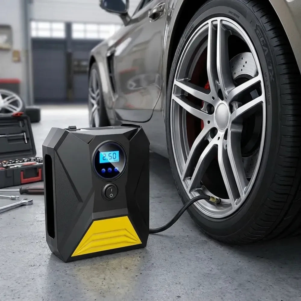 Portable digital tire inflator - automotive
