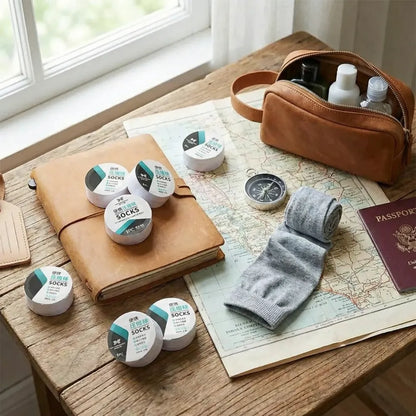 Portable disposable compression socks - health care