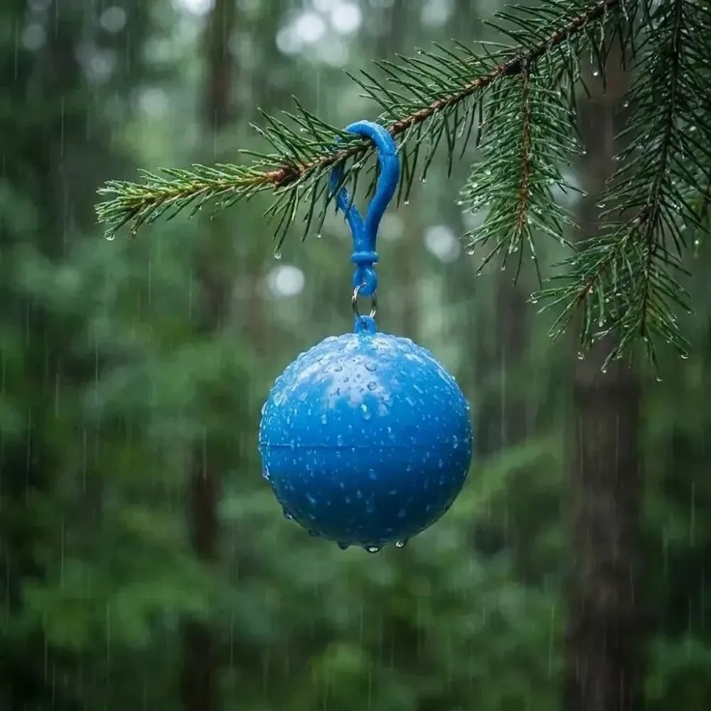 Portable disposable emergency raincoats waterproof rain poncho in a ball for traveling camping outdoor (pack of 5)