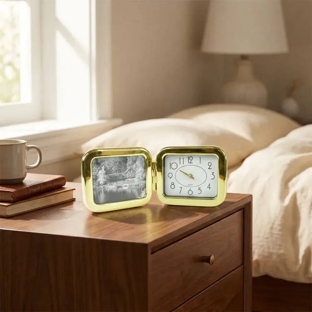 Portable foldable desk clock space-saving and stylish (1 pc) - home improvement