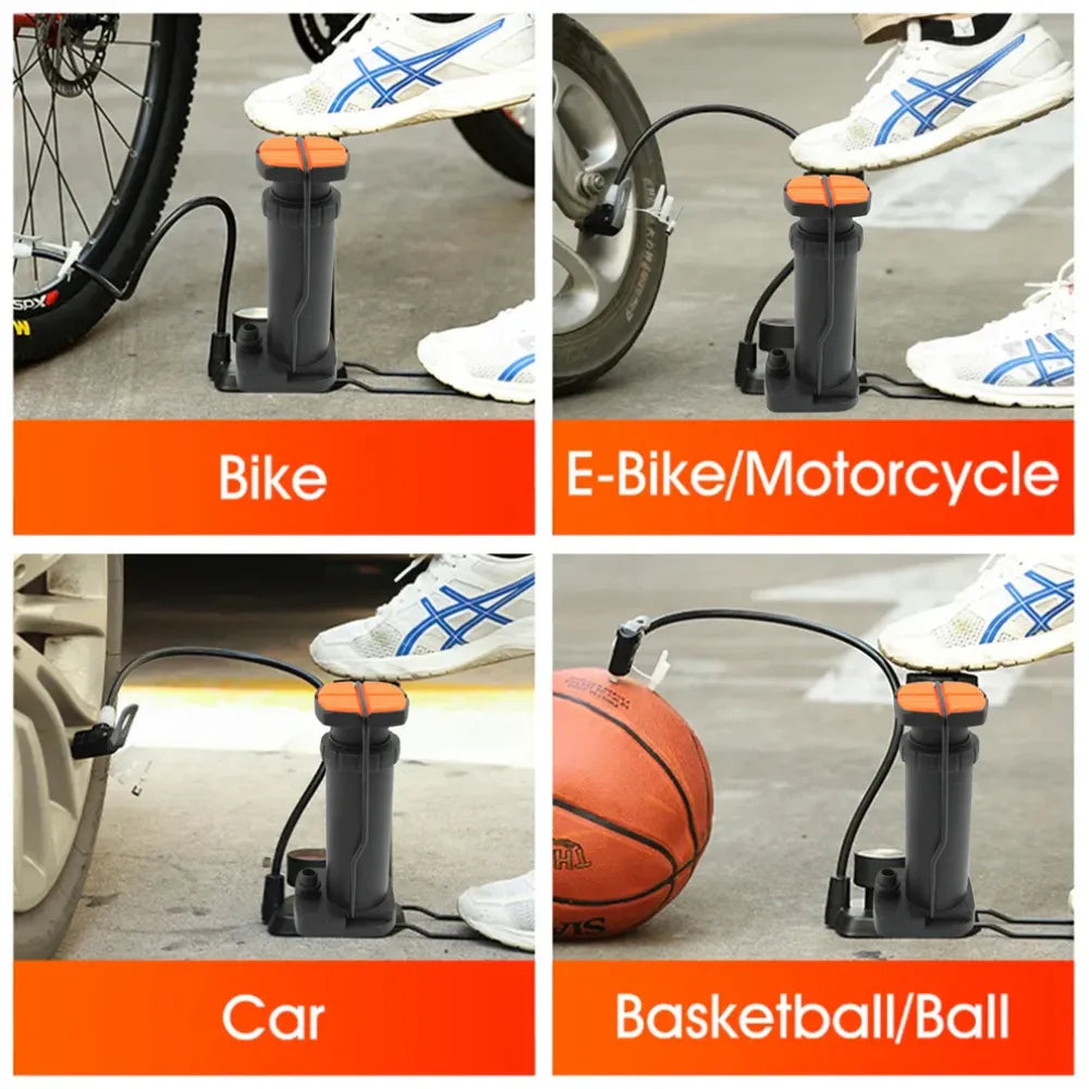 Portable Foot-Activated Bike Pump - Automotive