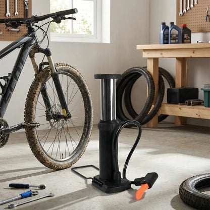 Portable foot-activated bike pump - automotive