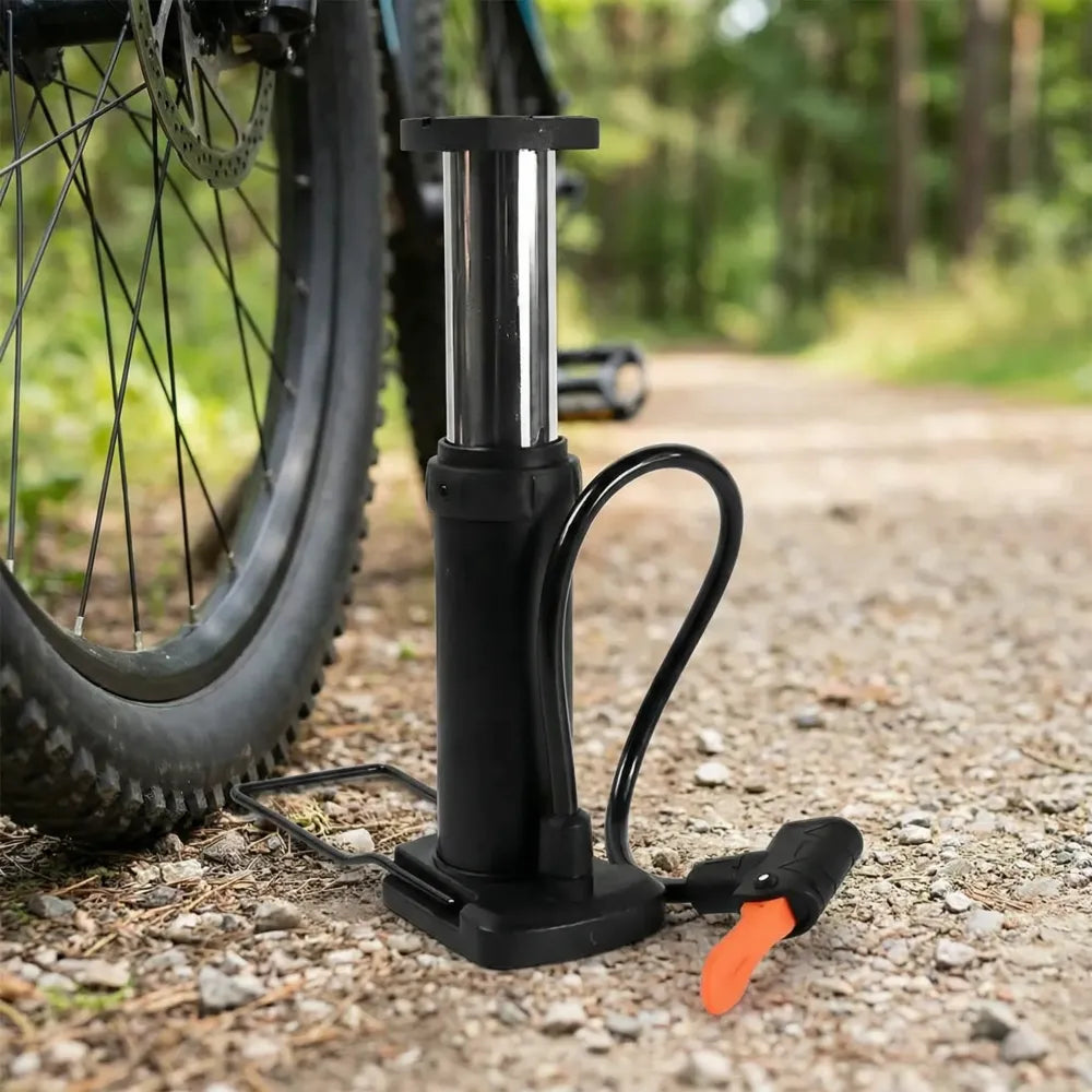 Portable foot-activated bike pump - automotive