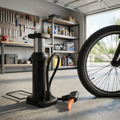 Portable foot-activated bike pump - automotive