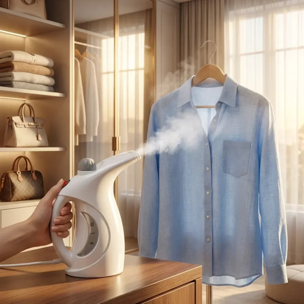 Portable handheld garment & facial steamer