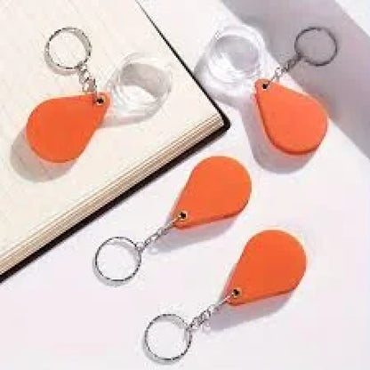 Portable keychain magnifier glass - office