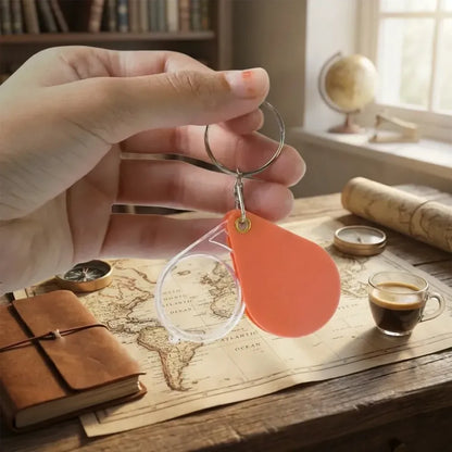 Portable keychain magnifier glass - office