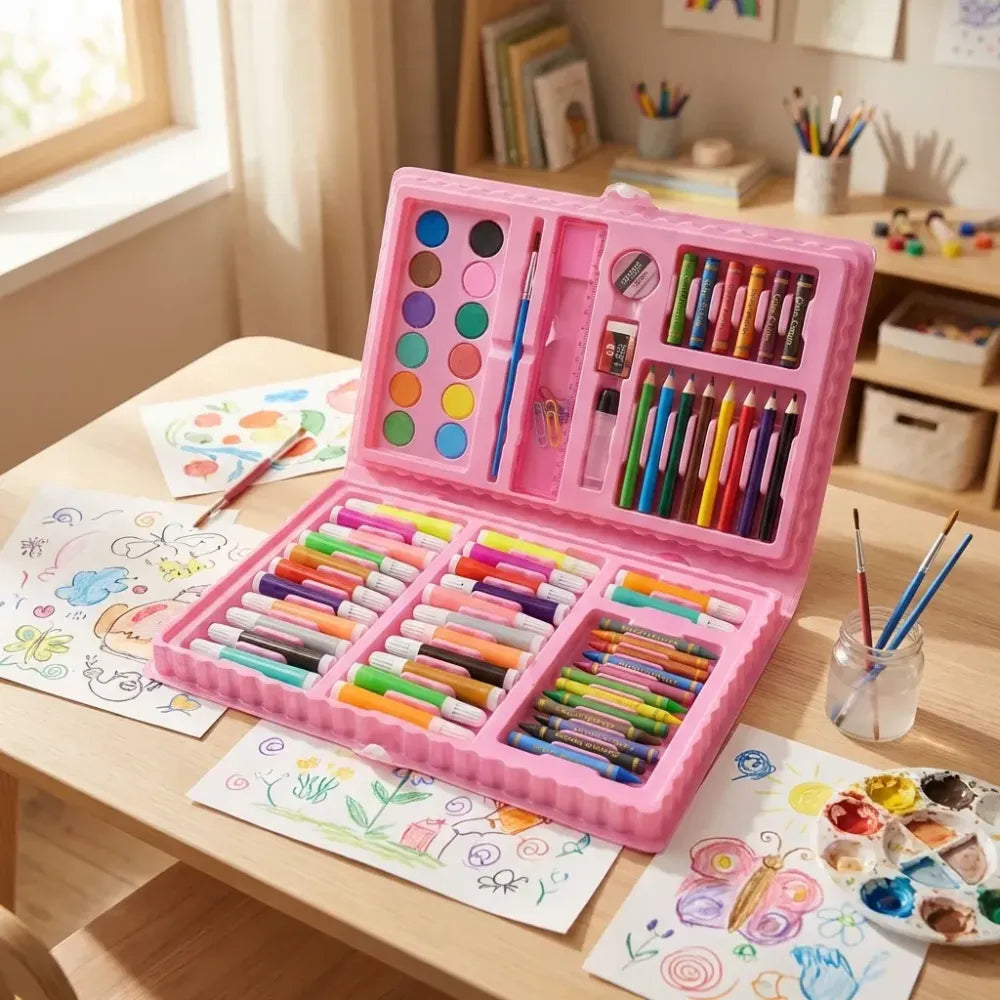 Portable kids art kit - office