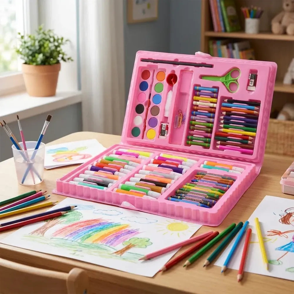 Portable kids art kit - office