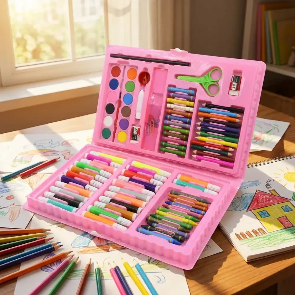 Portable kids art kit - office