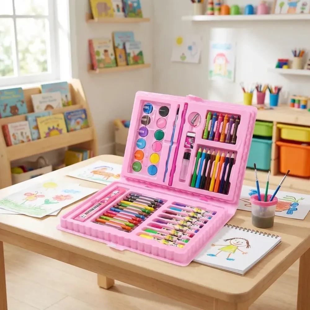 Portable kids art kit - office