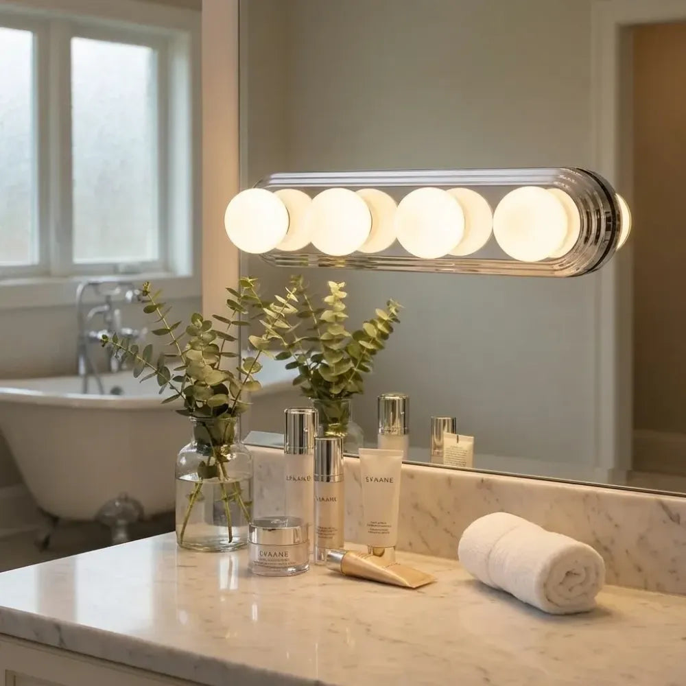 Portable led vanity mirror with adjustable brightness - home improvement