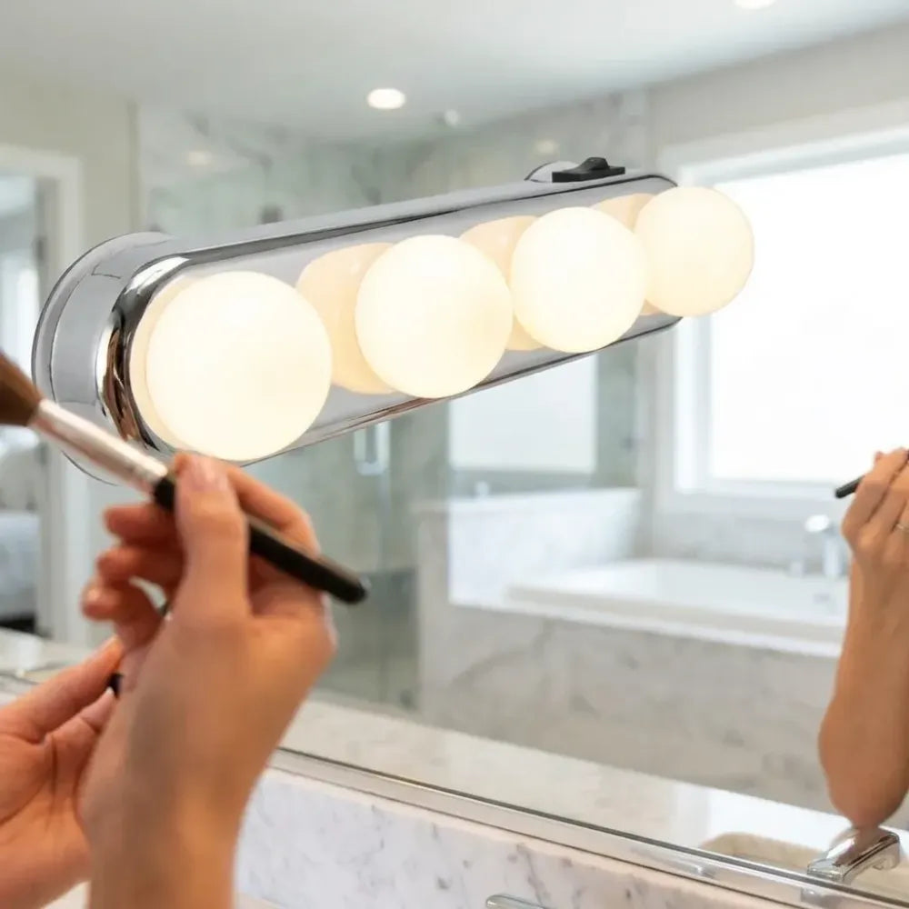 Portable led vanity mirror with adjustable brightness - home improvement