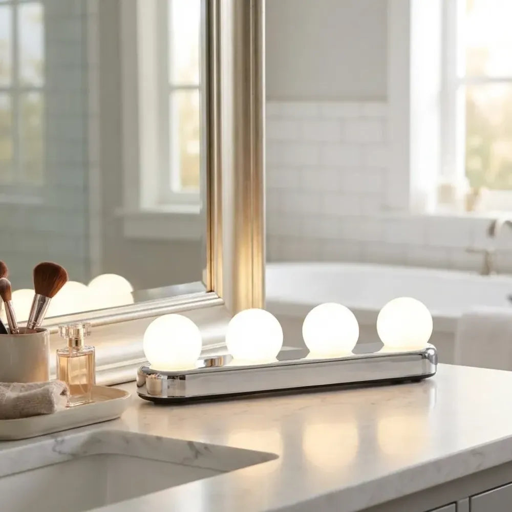Portable led vanity mirror with adjustable brightness - home improvement