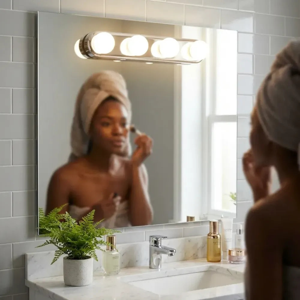 Portable led vanity mirror with adjustable brightness - home improvement