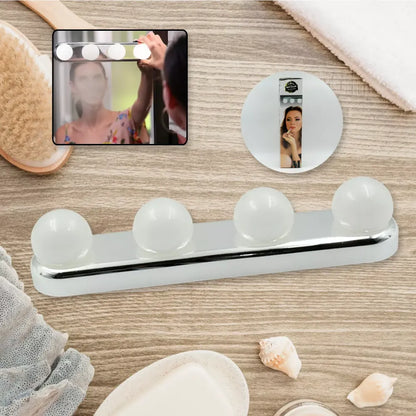 Portable led vanity mirror with adjustable brightness - home improvement