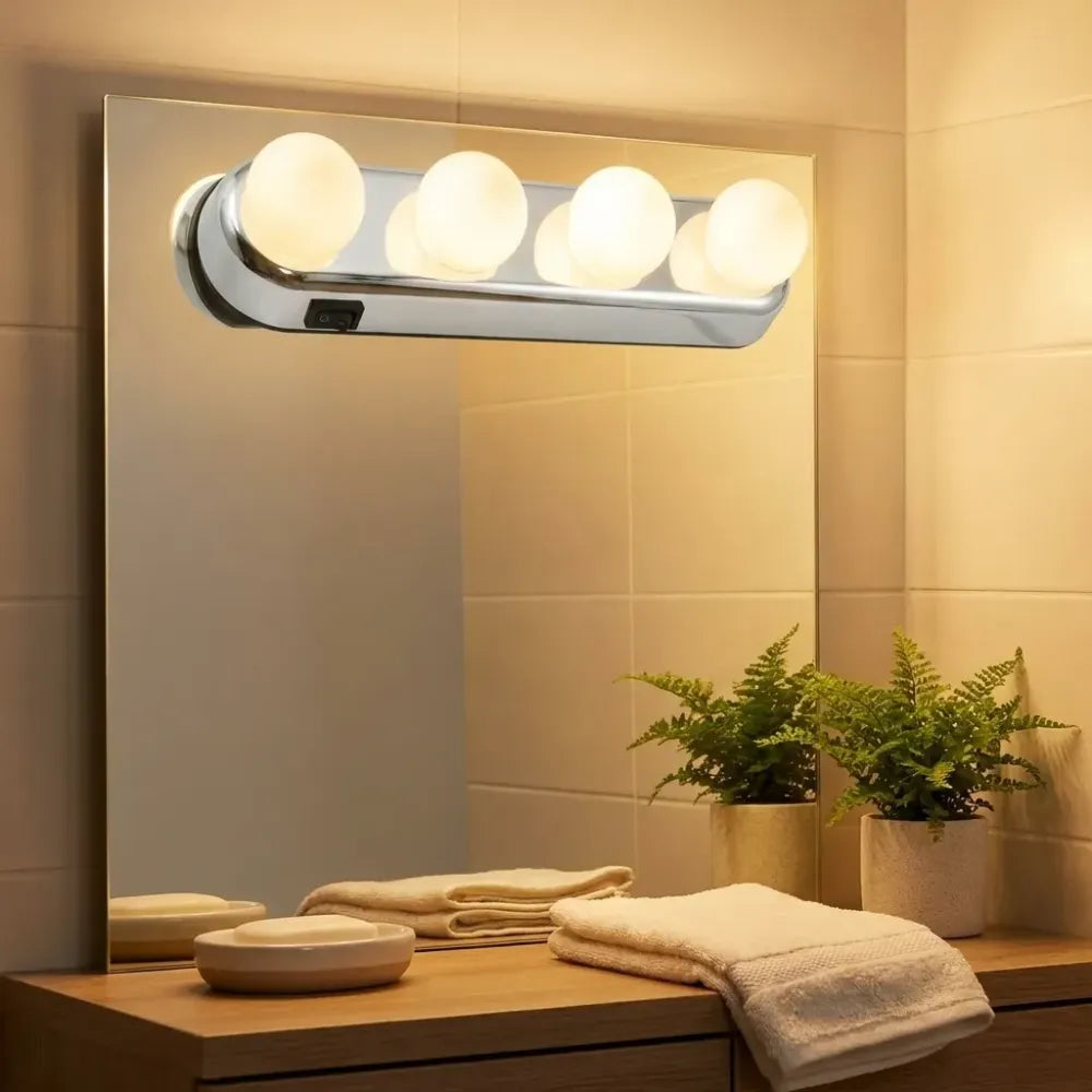 Portable led vanity mirror with adjustable brightness - home improvement