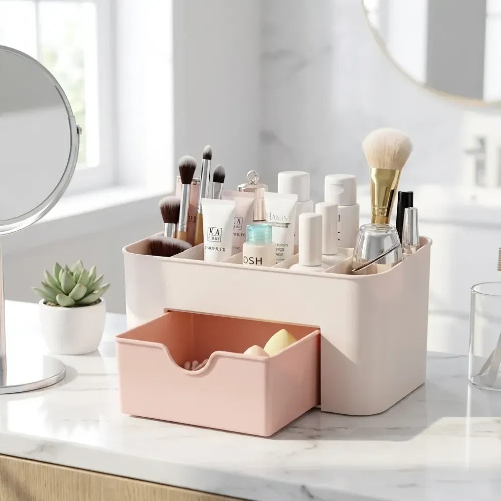 Portable makeup organizer box - health & beauty