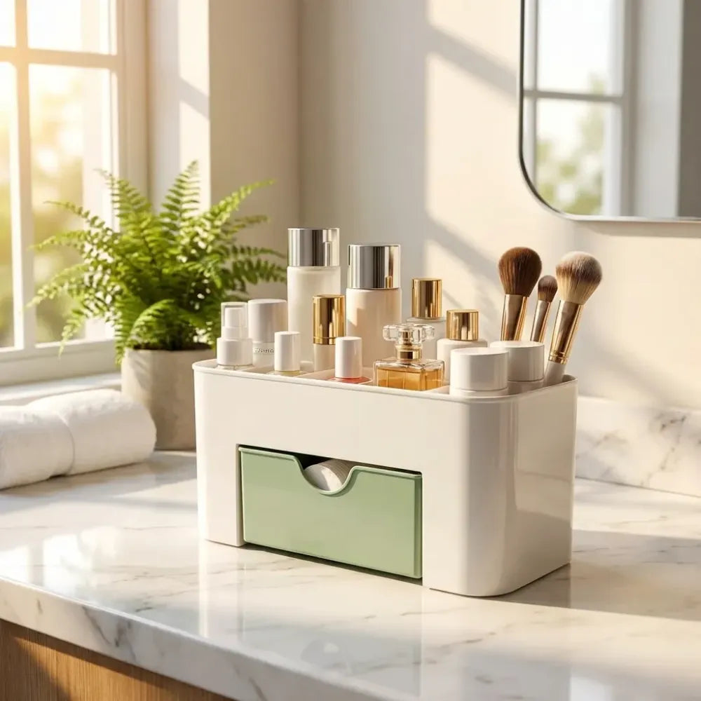 Portable makeup organizer box - health & beauty