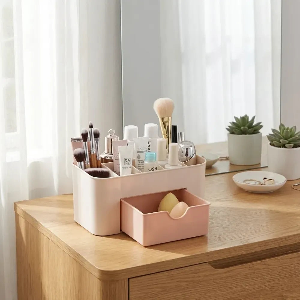 Portable makeup organizer box - health & beauty