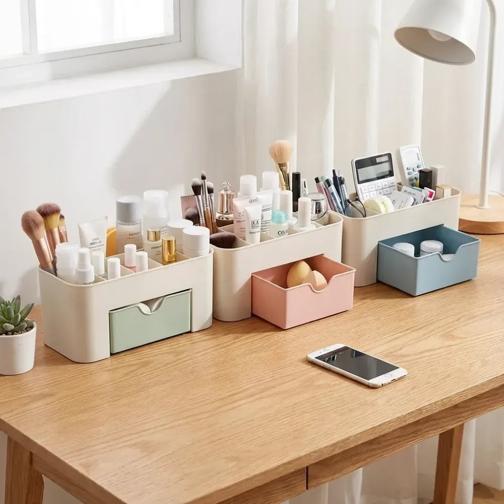 Portable makeup organizer box - health & beauty