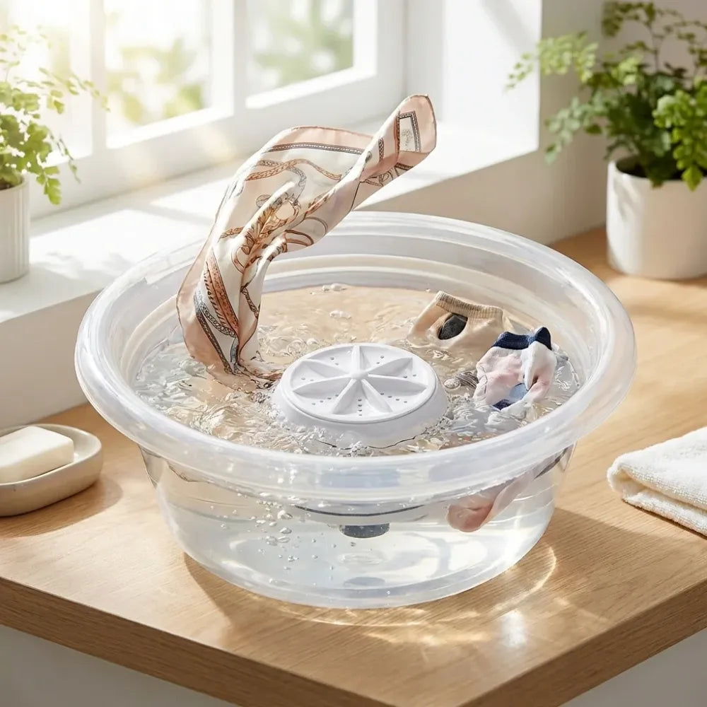 Portable mini washing machine ultrasonic turbine washer