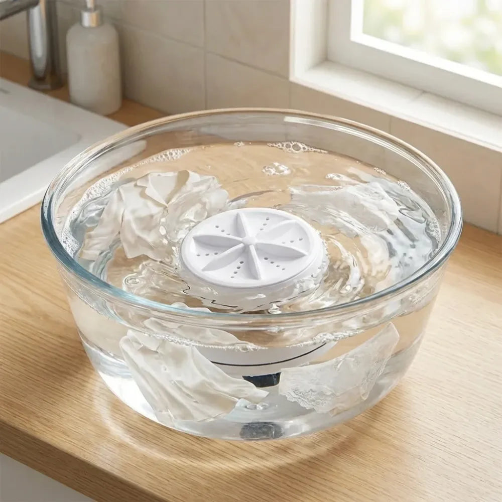 Portable mini washing machine ultrasonic turbine washer