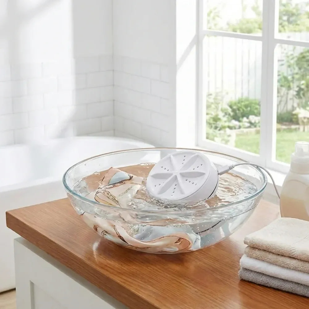 Portable mini washing machine ultrasonic turbine washer