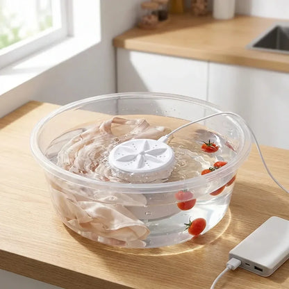 Portable mini washing machine ultrasonic turbine washer