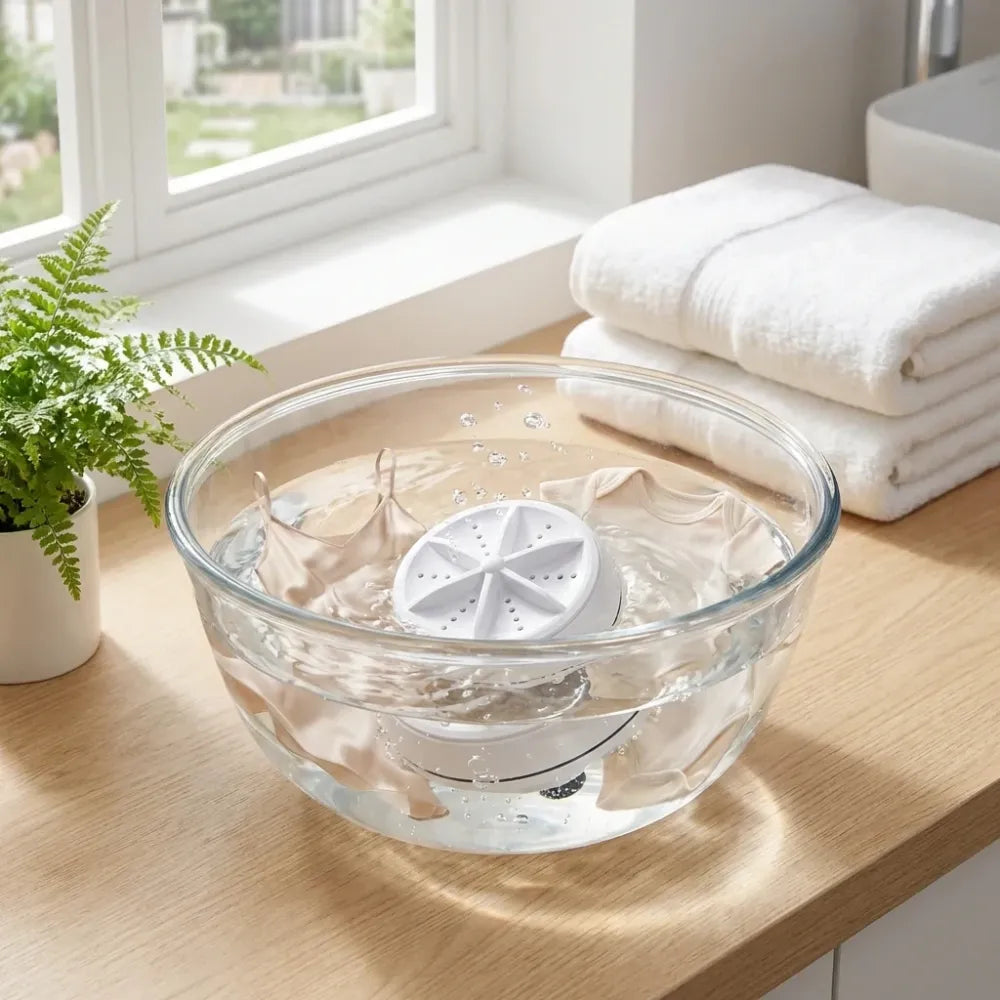 Portable mini washing machine ultrasonic turbine washer