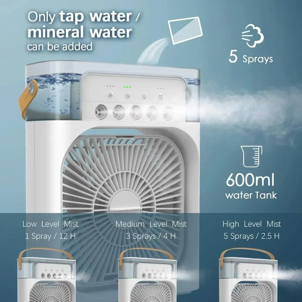 Portable mist fan cooler