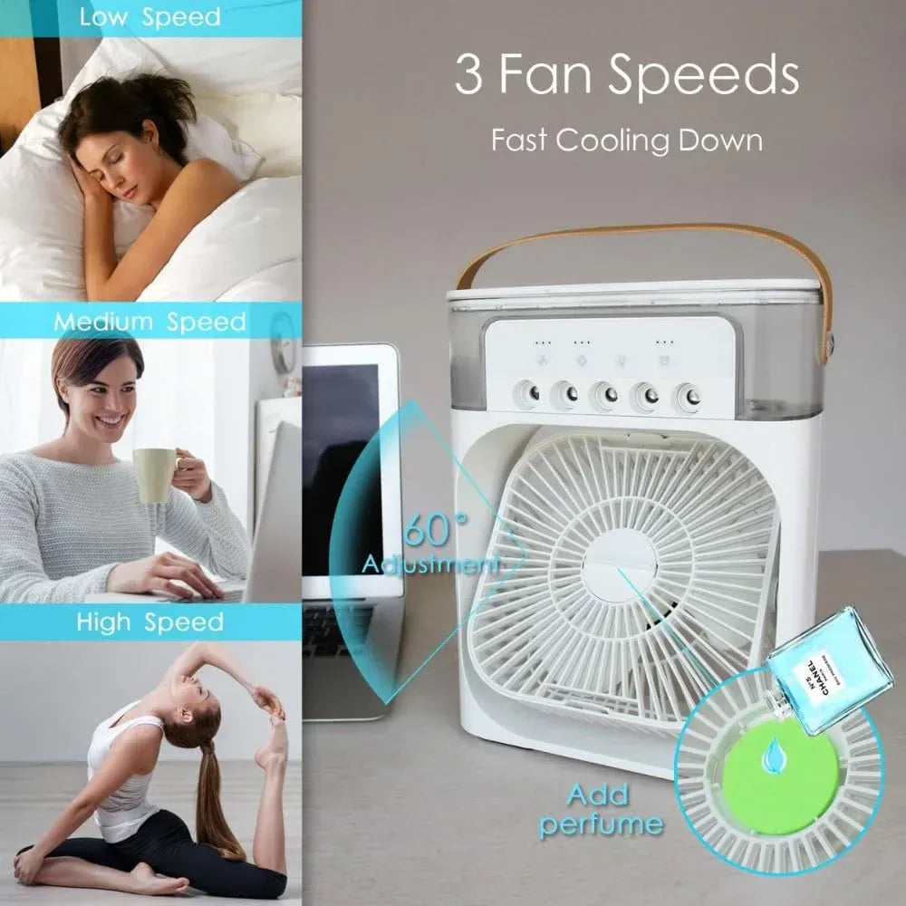 Portable mist fan cooler