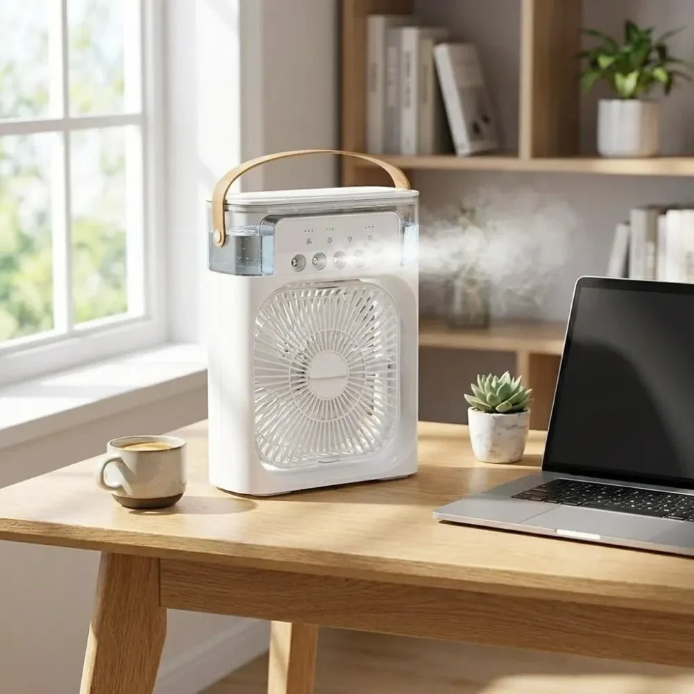Portable mist fan cooler