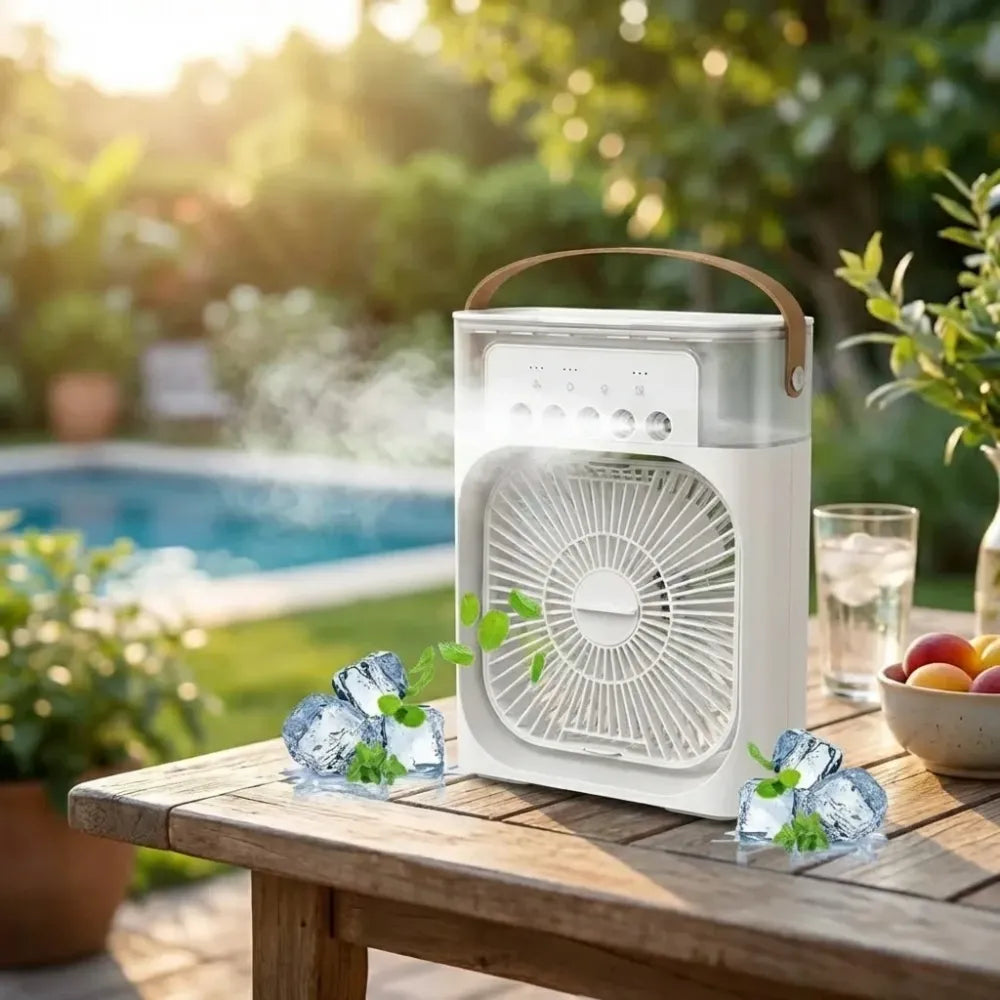Portable mist fan cooler