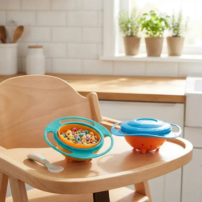Portable non spill feeding toddler gyro bowl 360 degree rotating dish - home & kitchen