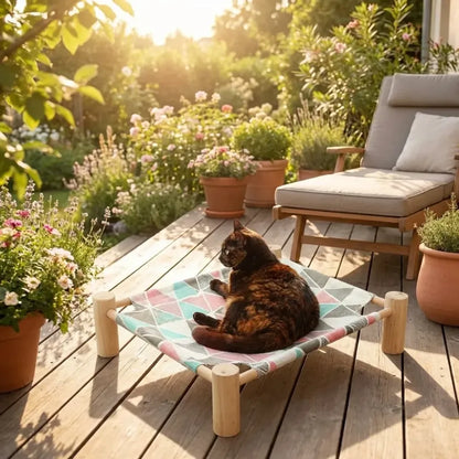 Portable pet hammock bed