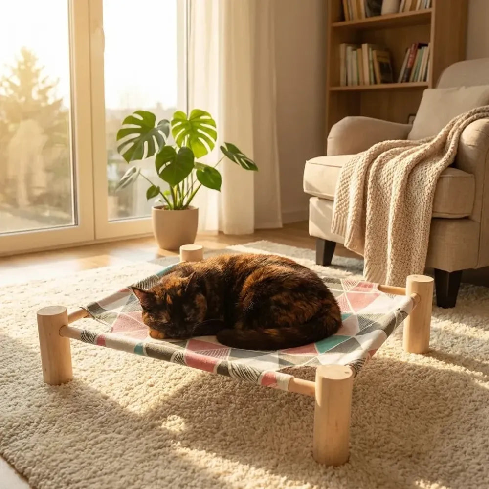 Portable pet hammock bed