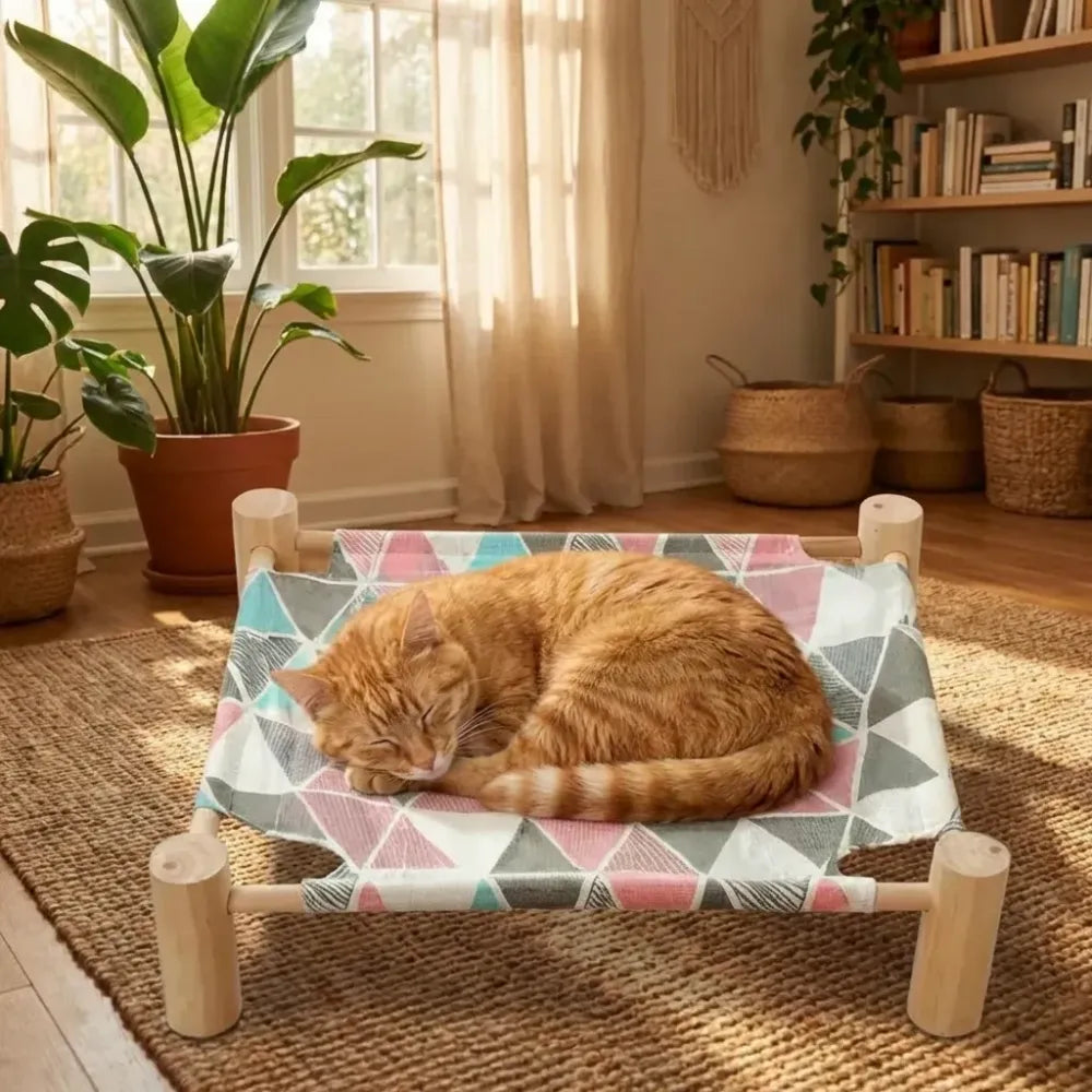 Portable pet hammock bed