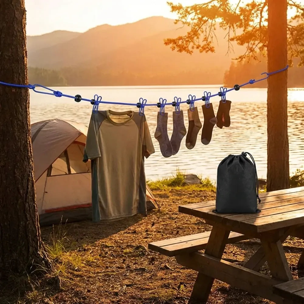 Portable retractable clothesline - home essentials