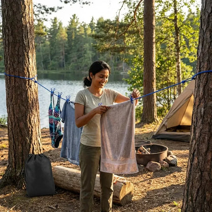 Portable retractable clothesline - home essentials