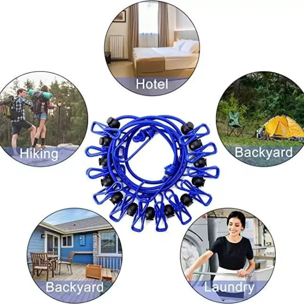 Portable retractable clothesline