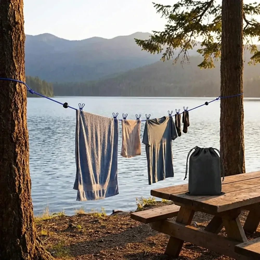 Portable retractable clothesline - home essentials