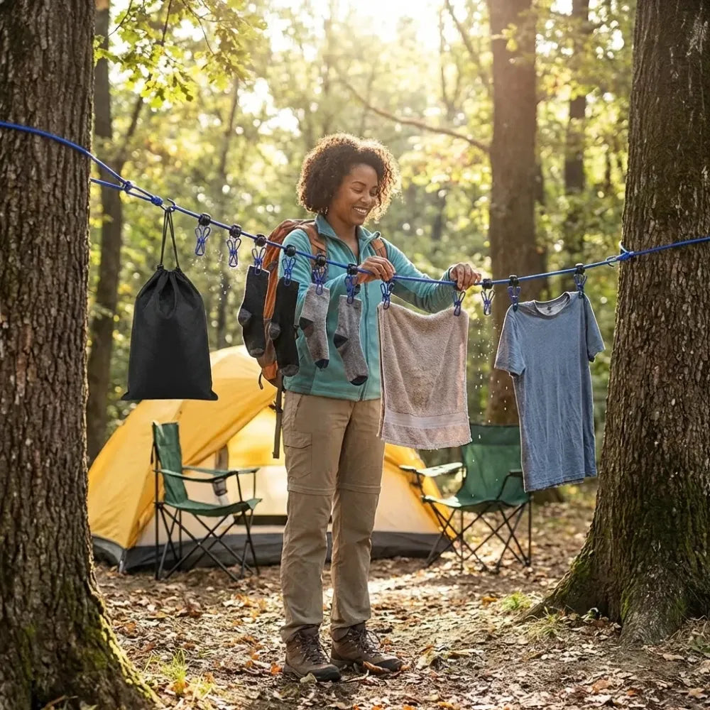 Portable retractable clothesline - home essentials