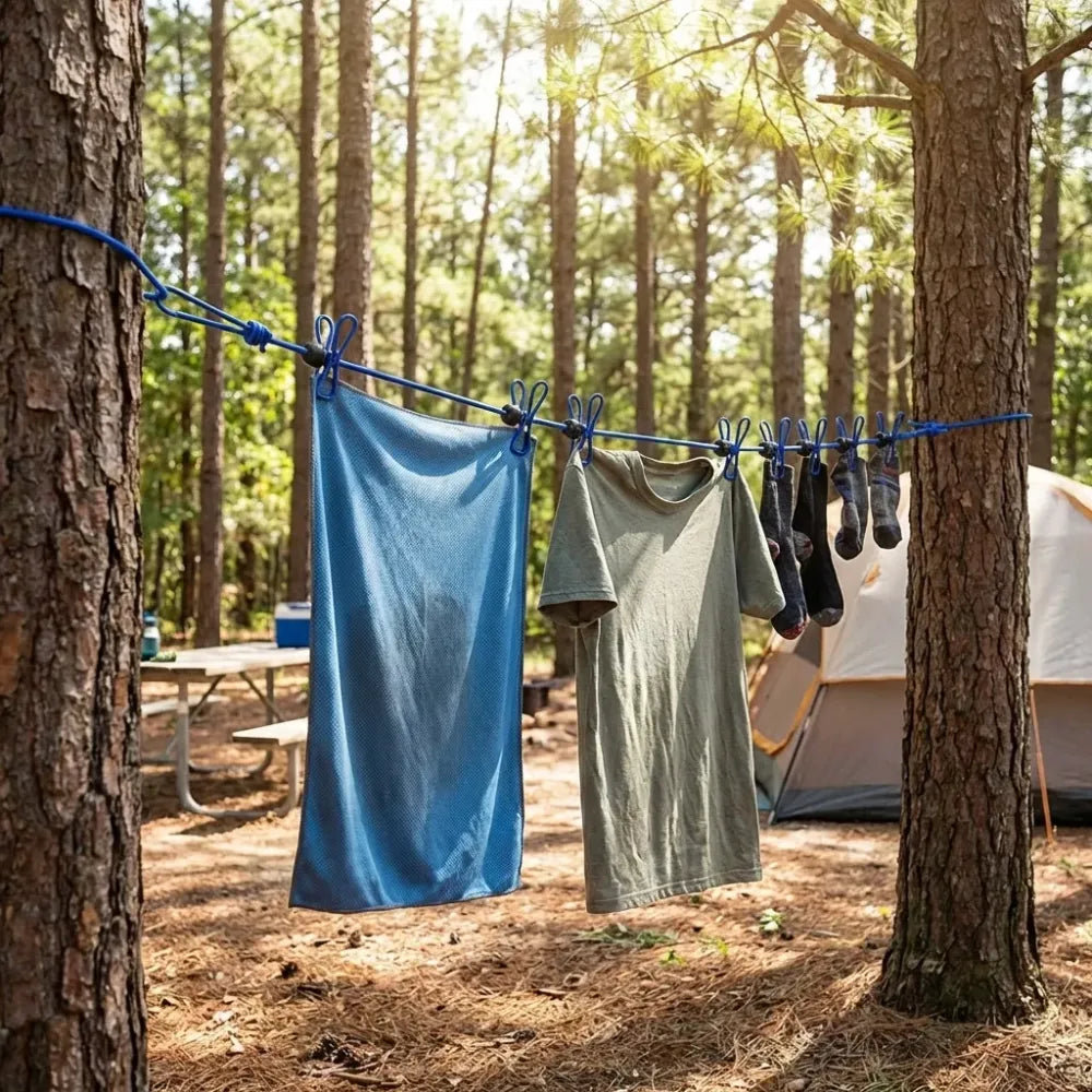 Portable retractable clothesline - home essentials