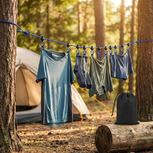 Portable retractable clothesline - home essentials