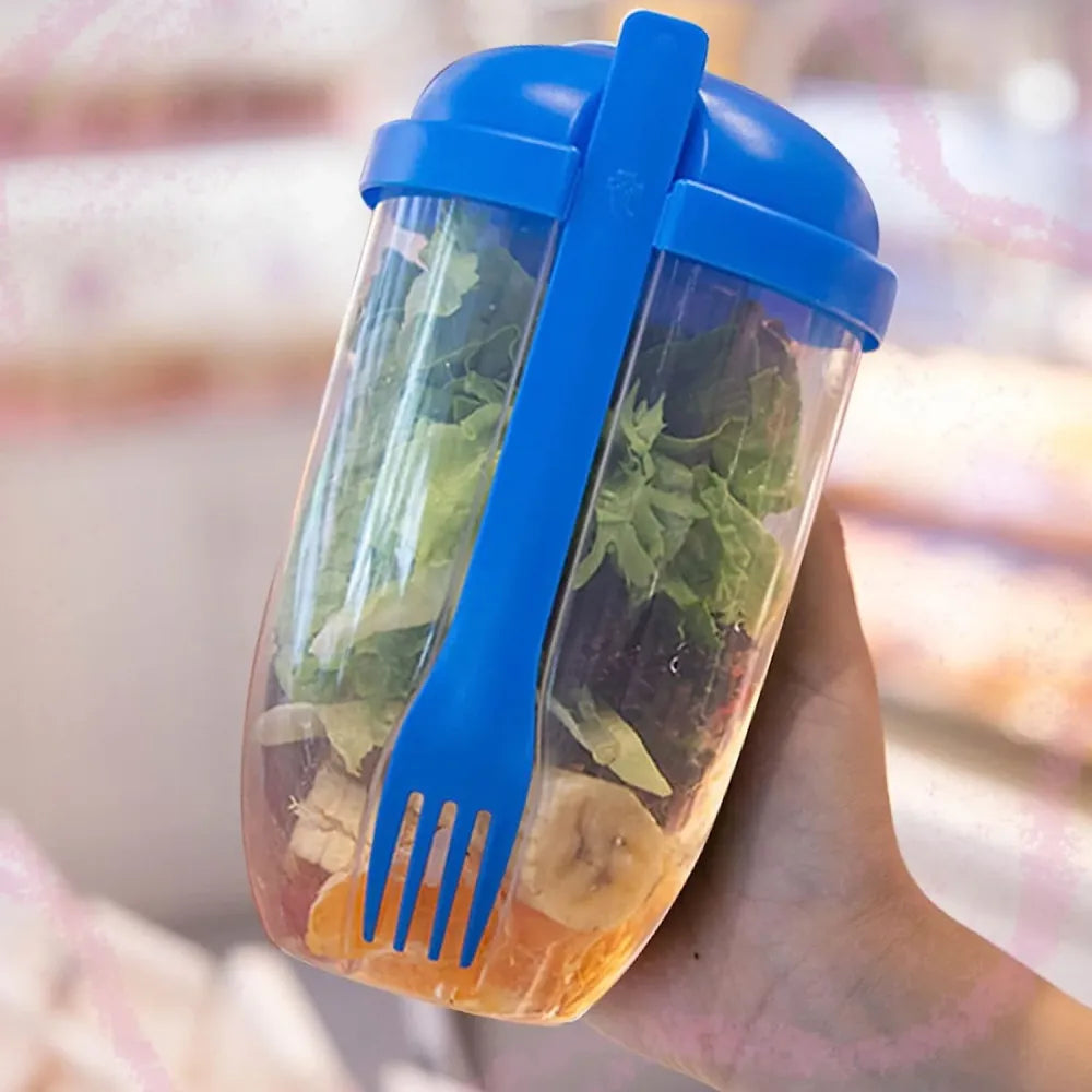 Portable salad mixing cup - home & kitchen