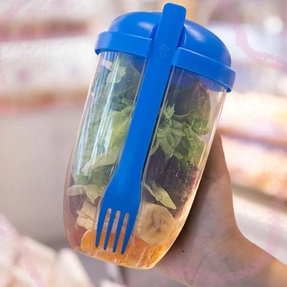 Portable salad mixing cup - home & kitchen