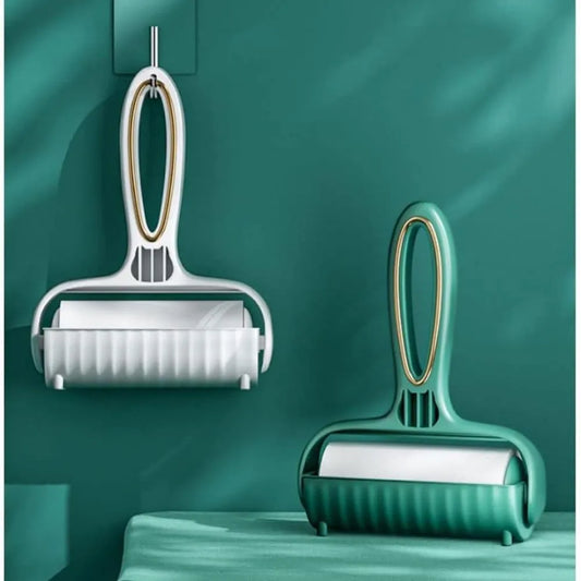 Portable sticky lint remover brush