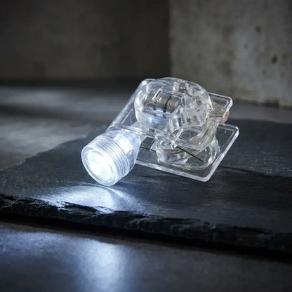 Portable transparent clip light - hardware