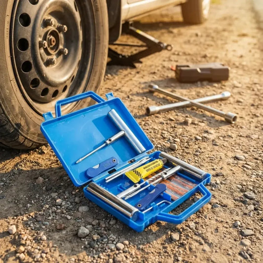 Portable tubeless tire repair kit - automotive